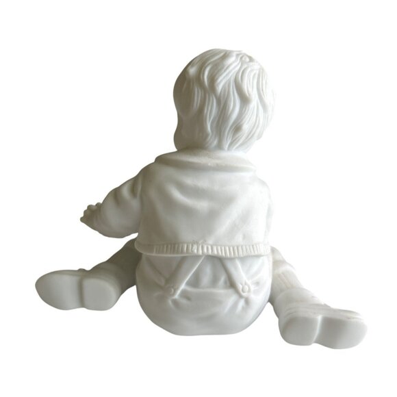 Dept 56 Bisque Porcelain Boy Figurine Part Of Hanging The Ornaments Set - Picture 3 of 6